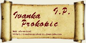 Ivanka Prokopić vizit kartica